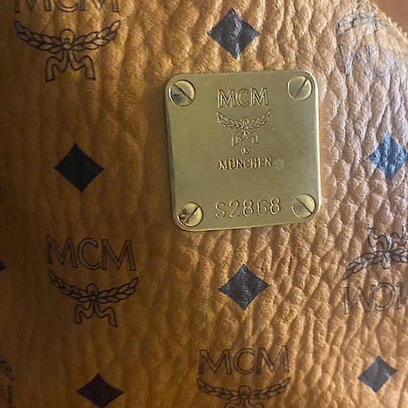 MCM Logo-Plaque Detailed Monogram Printed Backpack - Picture 3 of 5